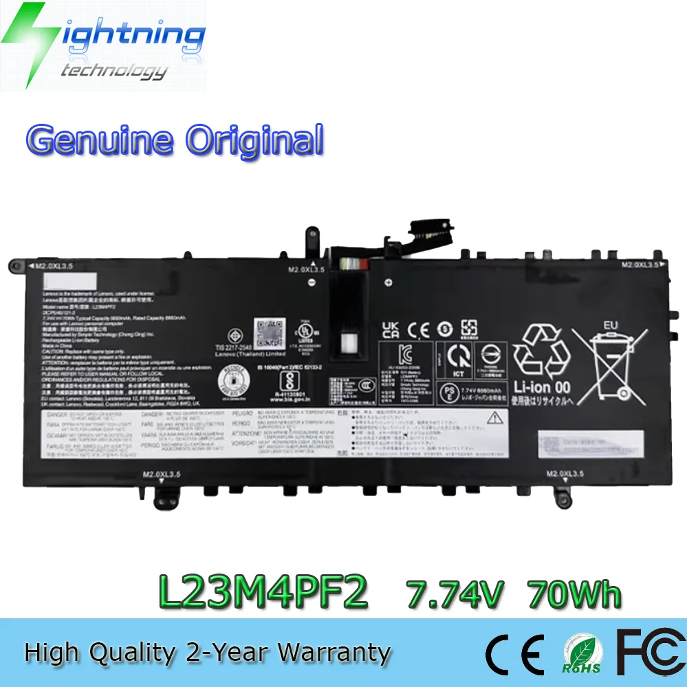 

Genuine L23B4PF2 L23C4PF2 L23M4PF2 7.74V 70Wh Battery for Lenovo Yoga Air 14S 15 Slim7 Gen 9