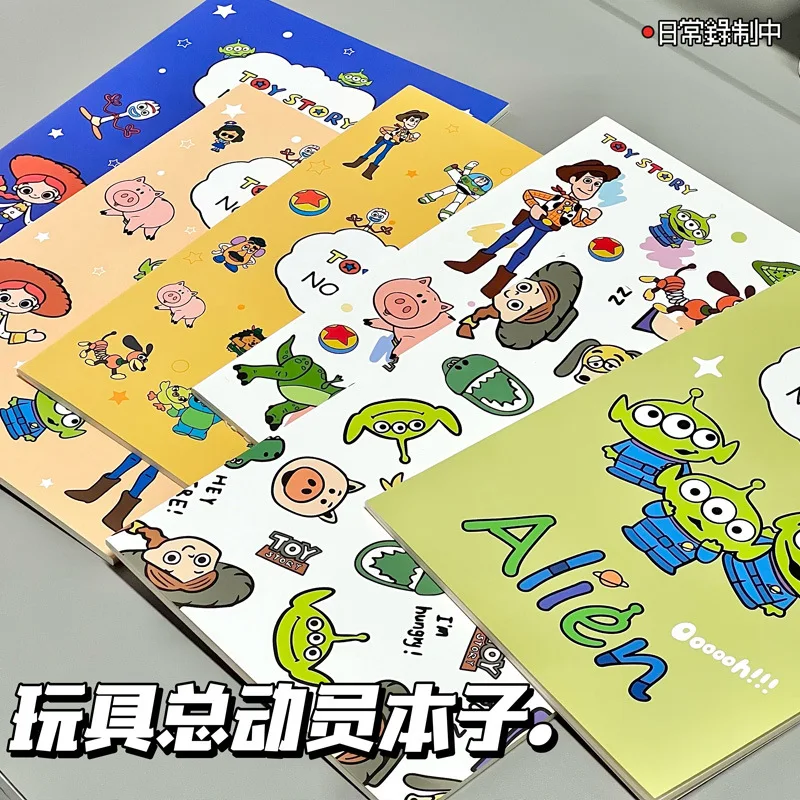 Woody Disney Cute Cartoon Buzz Lightyear Alien B5 Horizontal Line Notebook Kawaii Toy Story Periphery Student Stationery Gifts