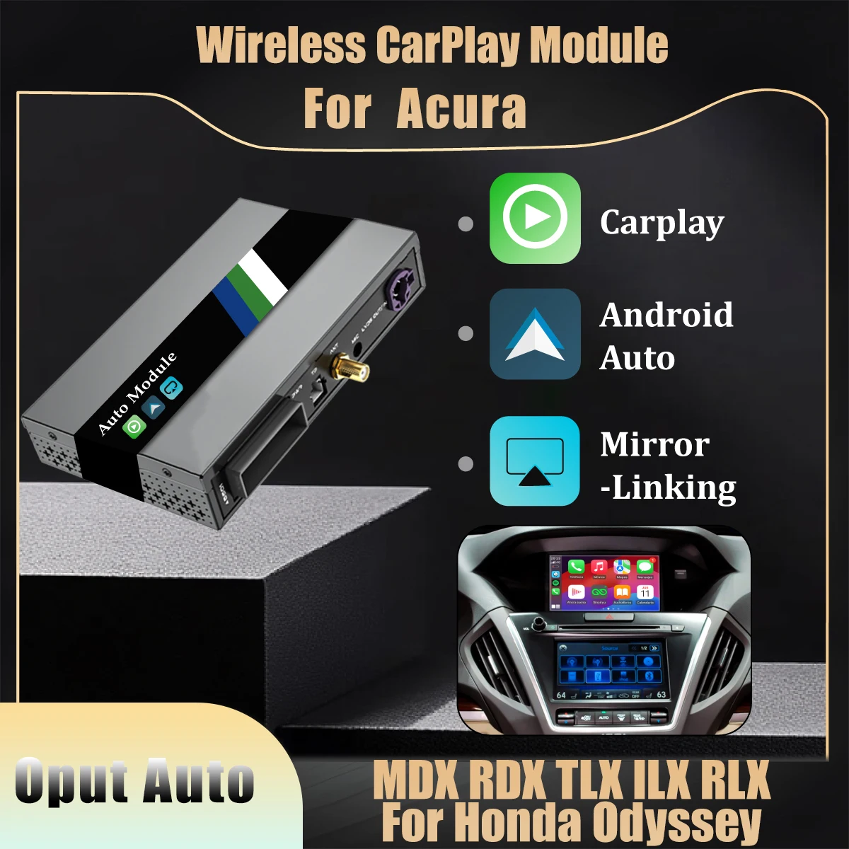 Wireless Apple Carplay For Acura MDX RDX TLX ILX RLX 2014-2018 Android Auto Support Rear Camera Mirror Link AirPlay Radio Player