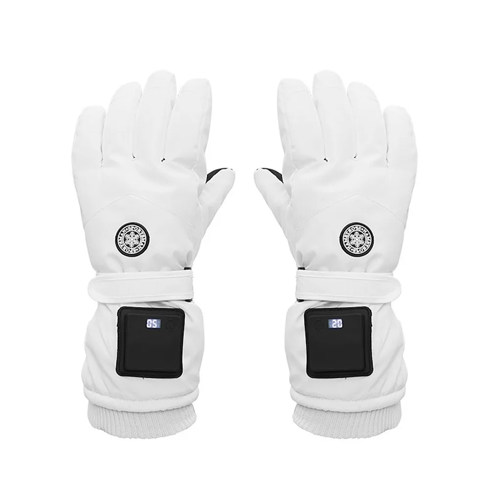 Windproof Smart Heated Gloves Waterproof 3 Heating Levels Electric Heated Gloves Cold-Proof Thickening And Velvet Heating Gloves