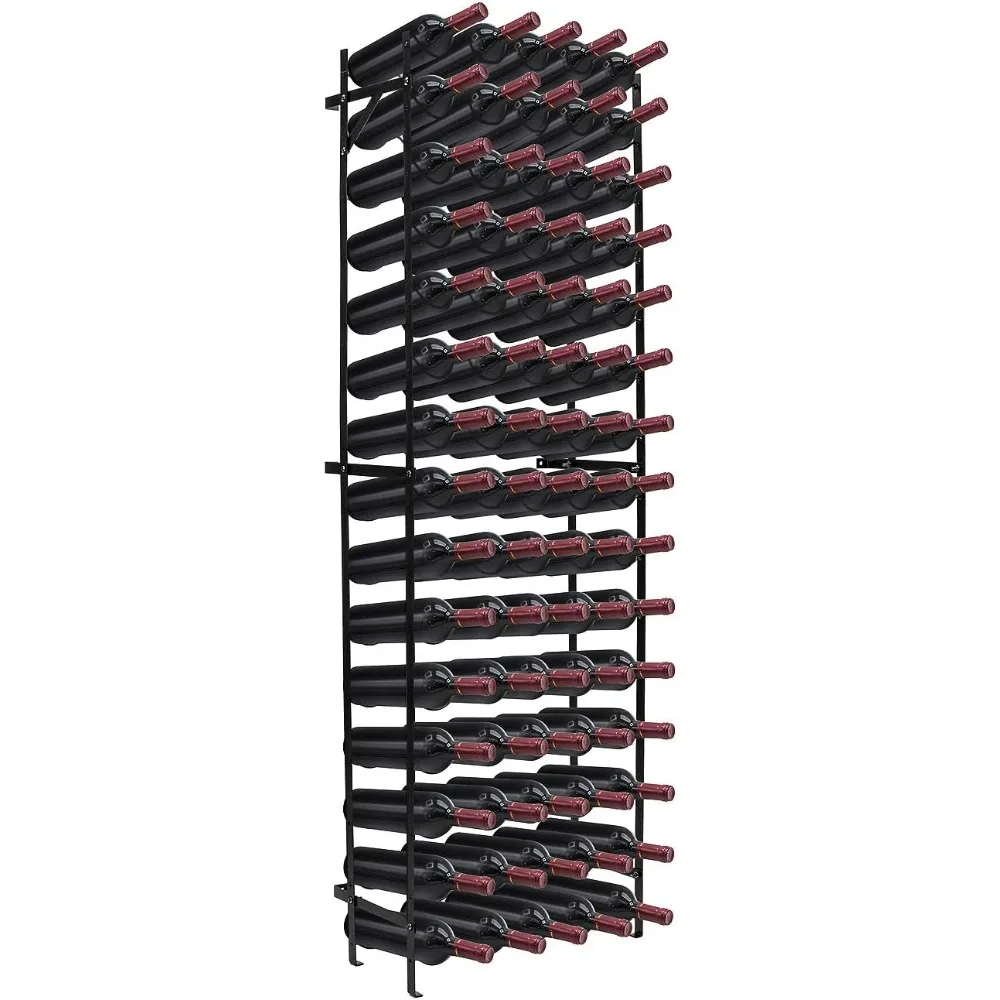 Wine Rack Freestanding Floor - Bottle Holder Holds 75 Bottles of Wine - 75 Bottle Capacity Wine Storage for Any Bar