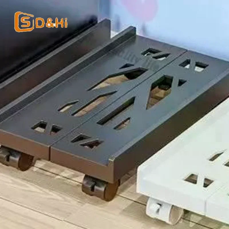 Picture 3: Desktop Computer Case Stand Base Telescopic Bracket Case Tray Caster Height-Adjustable Storage Rack