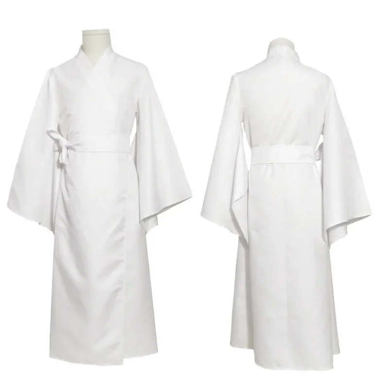 

Anime Women Men White Bathrobe Kimono Dress White Japanese Traditional Kimono Inner Nagajuban Underwear Noragami Yukine Costume