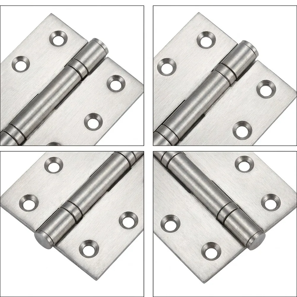 Industrial Grade Cabinet Hinge 304 Stainless Steel 180 Degree Opening Salt Spray Tested 48 Hours Mirror Brushed Finish