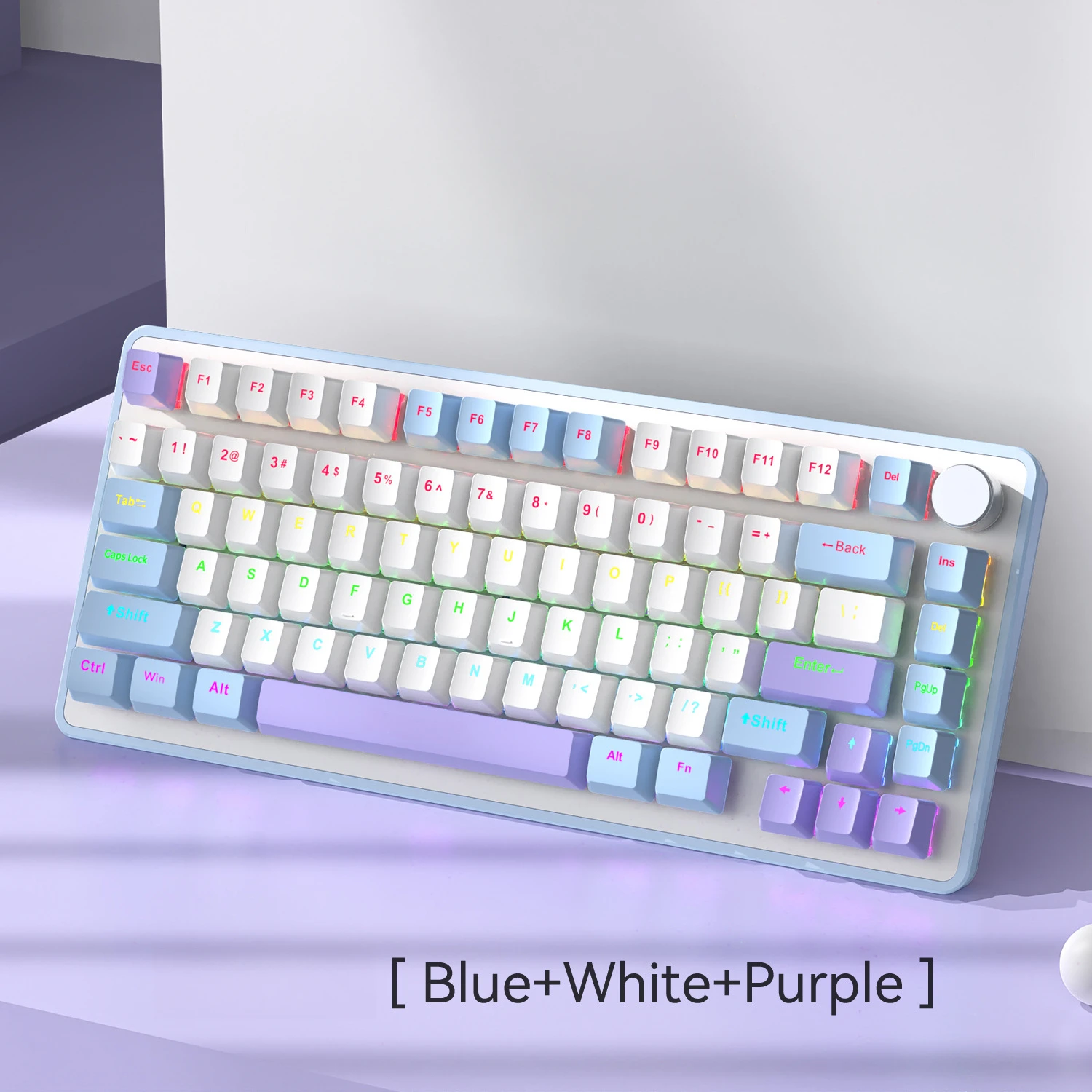 K82 teclado mecânico com fio edição de colaboração de jogos alta estética rgb botão de iluminação design interruptores mecânicos