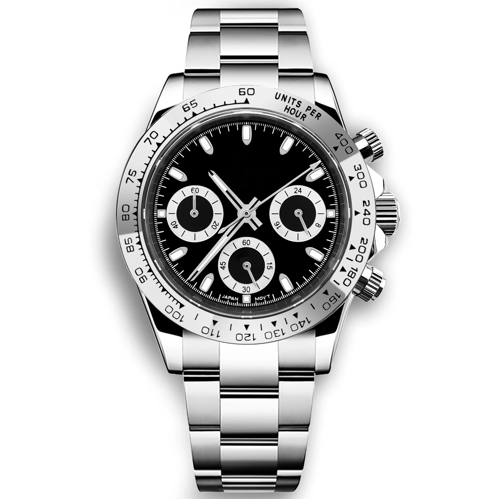 นาฬิกาควอตซ์โลโก้สั่งทำ VK63 นาฬิกาข้อมือผู้ชาย สไตล์ลำลอง แฟชั่น เรืองแสง กันน้ำ 5ATM นาฬิกาโครโนกราฟคุณภาพสูงสำหรับผู้ชาย