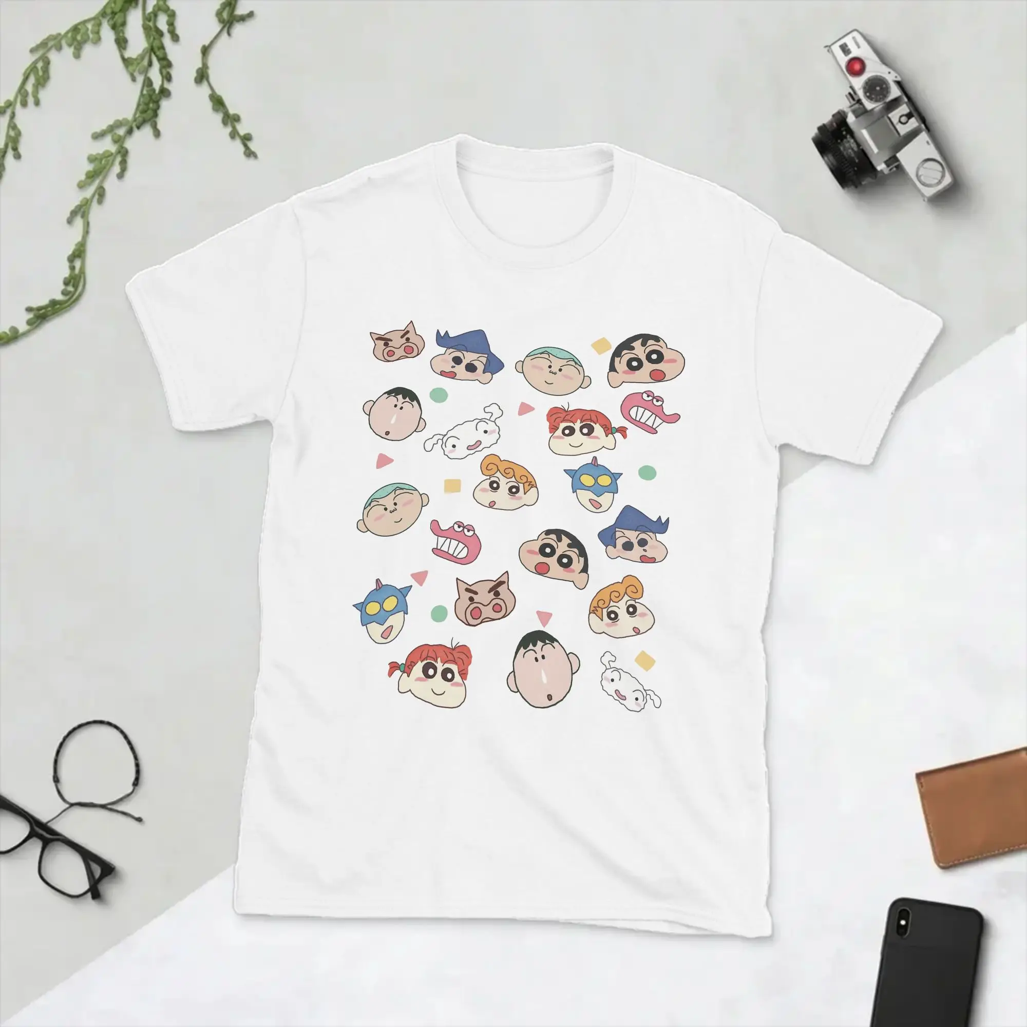 Men School friends Crayons Shin-chans T Shirts  100% Cotton Tops Funny Short Sleeve Crew Neck Tee Shirt Gift Idea T-Shirt