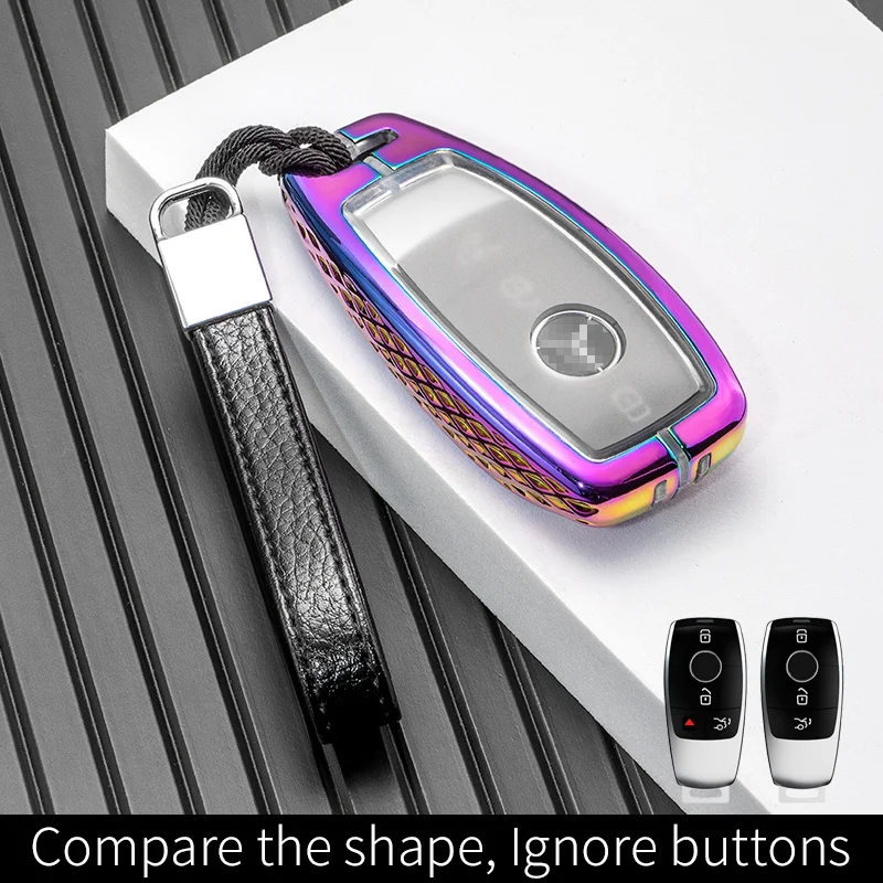 Zinc Alloy Colorful TPU Key Case For Mercedes Benz 2021 C/S Class W223 W206 S350L S400L S450L S500L