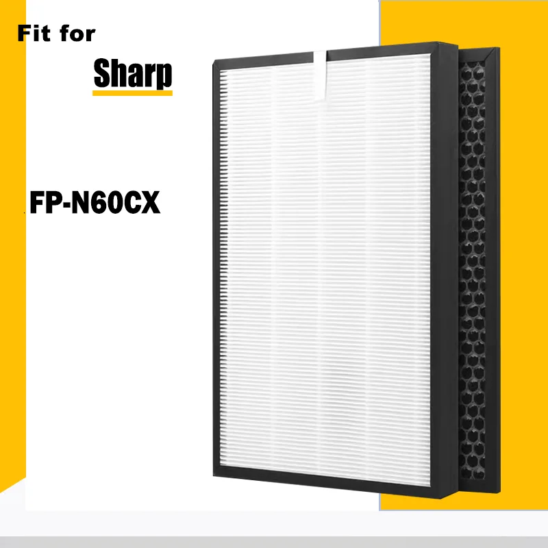 

for Sharp Air Purifier FP-N60CX FPN60CX HEPA Filter and Carbon Filter FZ-N60HFU