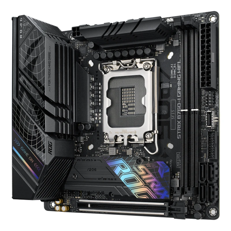 Asus-Rog Strix B760-I Gaming Placa-mãe WiFi, DDR5, Poderoso, VRM, Slot PCIE 5.0, Baixa Latência, 6E