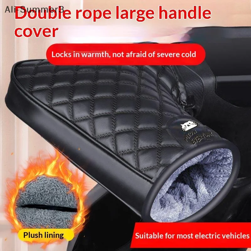 

1 Pair Motorcycle Handlebar Gloves Muffs Winter Cycling Gloves Waterproof Handlebar Cover Mitts Snowmobile E-Bike Thermal Gloves