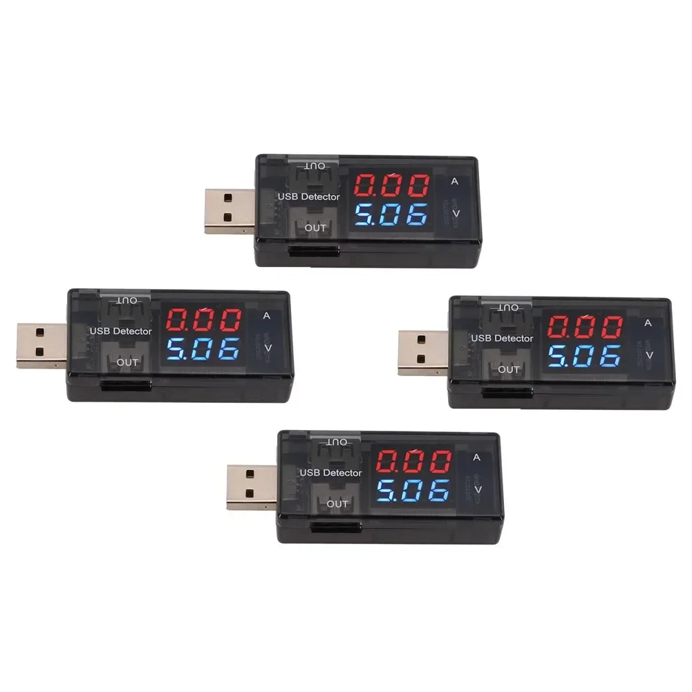 

4PC USB Ammeter Voltmeter LCD Digital Display for Measuring Current and Voltage of USB Devices with Accurate Readings