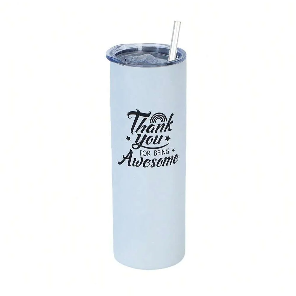 Custom 20oz Stainless Steel Water Bottle Color Logo Pattern Silver Insulated 304 Outdoor Portable Car Straight