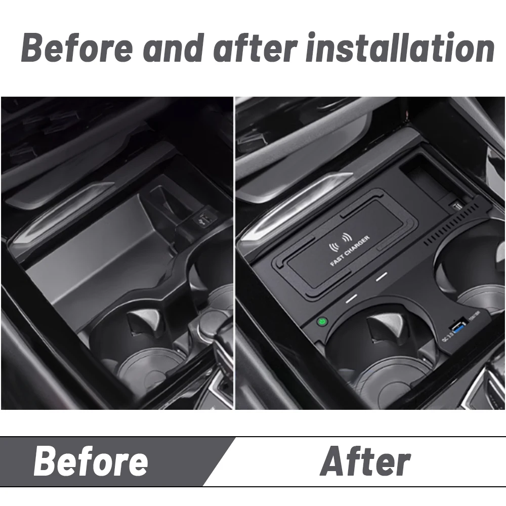Fast Charge 15w Wireless Charger Charging Station Pad for BMW X3 G01 X4 G02 IX3 2018-2023 Phone Holder Console Trim Accessories