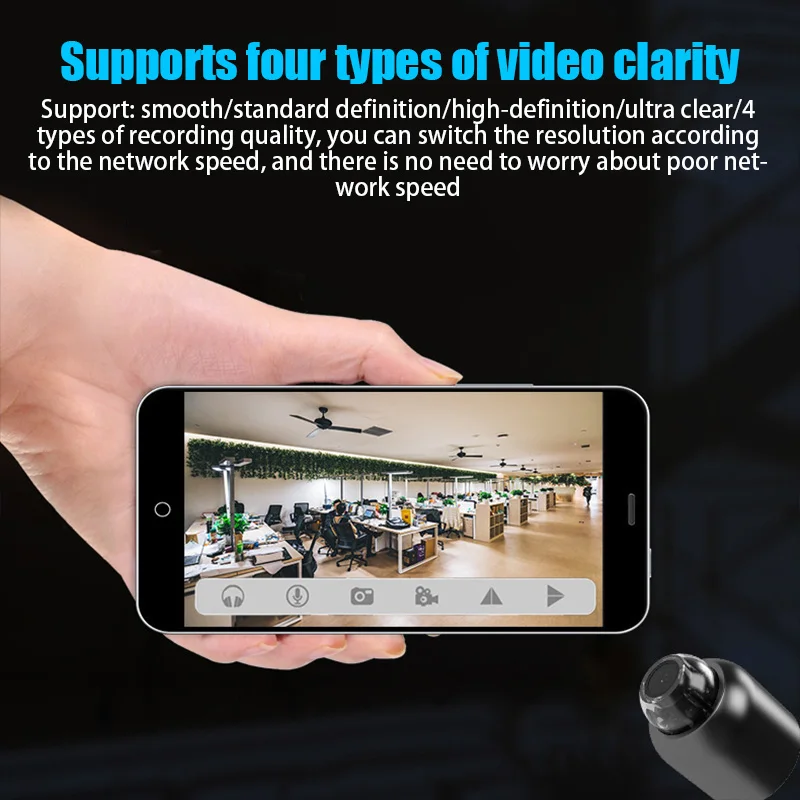 Mini Camera 1080P HD Clear Night Vision Lightweight WiFi Monitoring Camera Motion Detection Wireless WiFi Surveillance IP Camera view 4