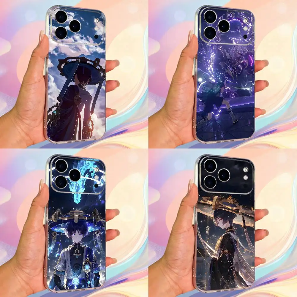 

Genshin Impact S-Scaramouche Phone Case For iPhone 14,13,12,11,17,16,15,Pro,Max,Plus,X,XS,XR,SE,Mini Transparent Soft Cover