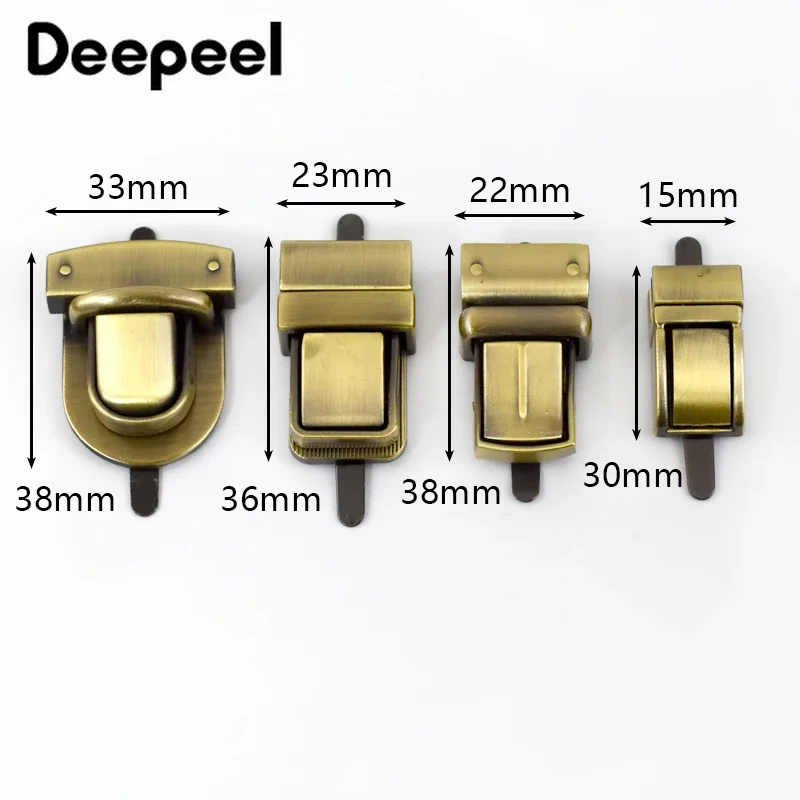 2/4pcs Deepeel Bag Metal Locks Buckle Twist Turn Lock Snap for DIY Purse Clasp Replace Repair Bags Closure Hardware Accessories