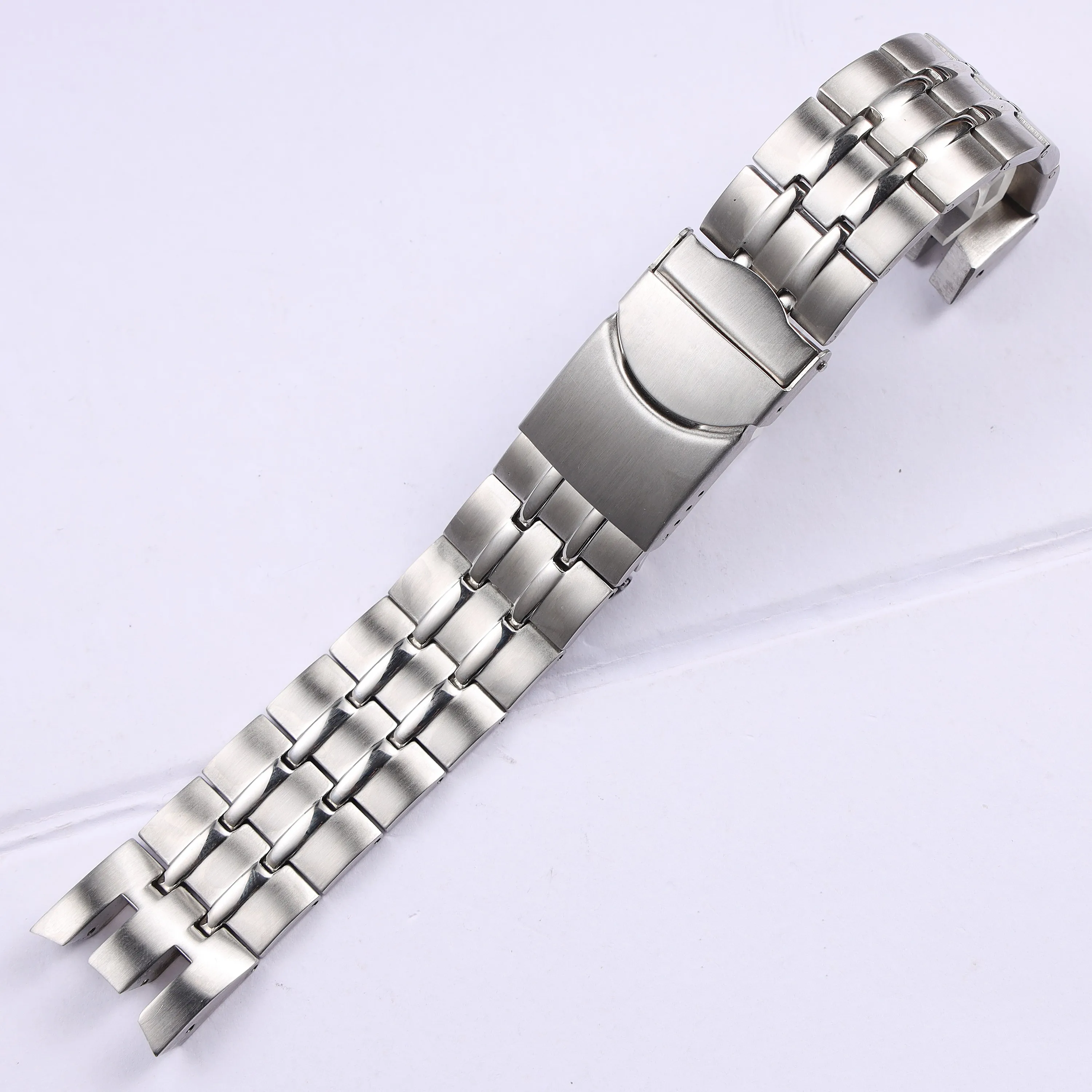 22mm Solid Stainless Steel Watchband For Swatch strap male YRS403 412 402 Curved notch interface metal bracelet watch belt