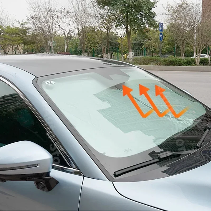 

For ZEEKR 001 2022 2023 2024 Car UV-protective Front Window Sunshade Anti UV Reflector Cars Foldable Accessories