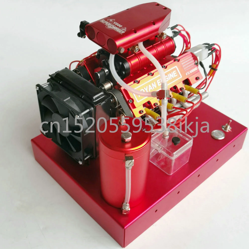 TOYAN FS-V800 Engine Turbine Machine Supercharged Model V8 Mini Micro Gasoline Engine Model Toys
