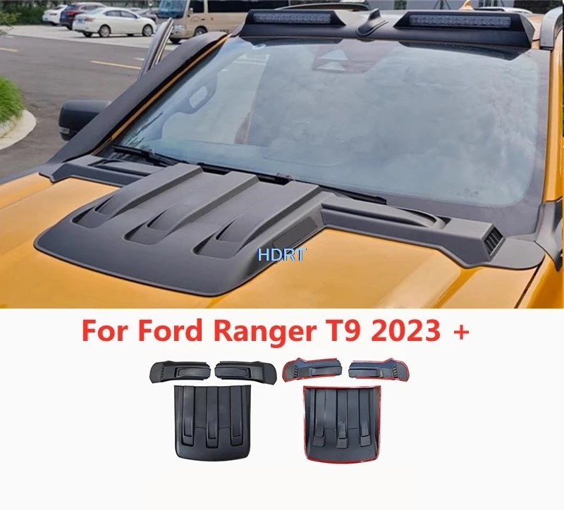 

Стайлинг автомобиля, часть кузова, аксессуары, внешняя наклейка, передняя вентиляционная рамка, капот, крышка капота двигателя, 3 шт. для Ford Ranger T9 2023 +