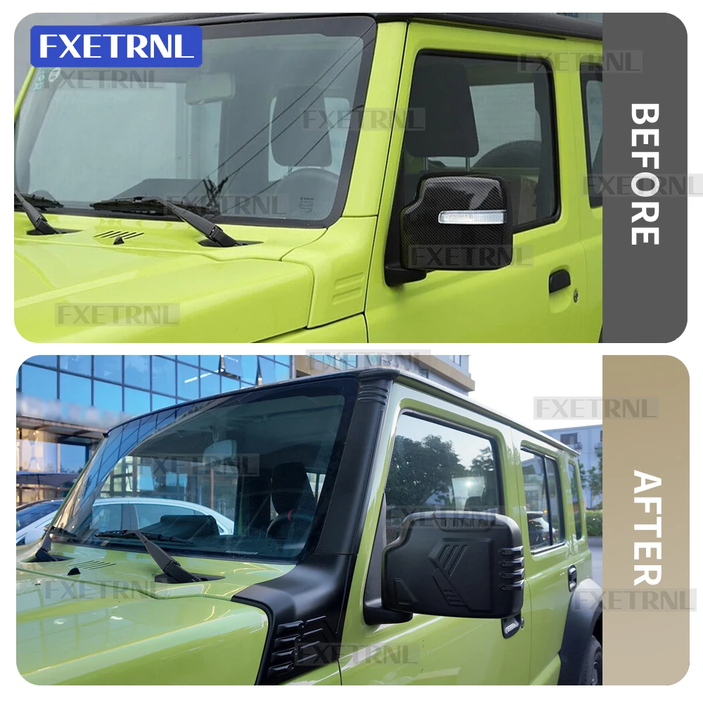 

Для Suzuki Jimny JB64 JB74 2018-2025 (левый/правый руль) — защитная накладка на переднюю стойку, матовый черный ABS-пластик