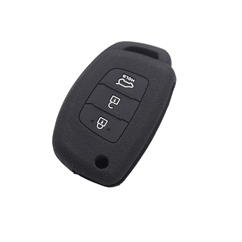 Cocolockey Silicone Car Key Case for HYUNDAI HB20 Ix45 IX35 Santa Fe Flip Remote Key Cover Case 3 Button Fob Car Styling