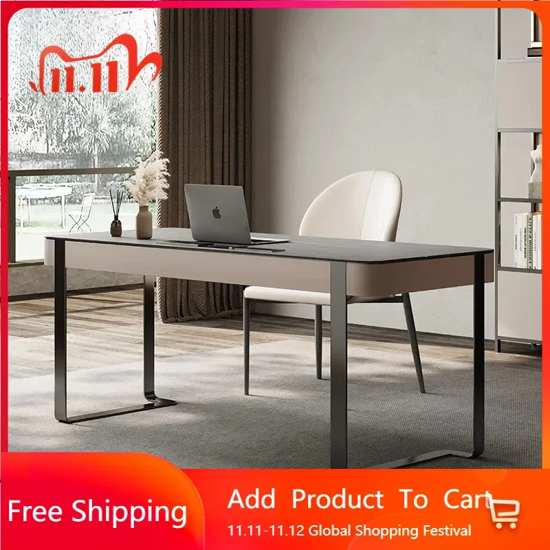 

Minimalist Unique Office Desk Organiser Wooden Simple Bedroom Working Office Desk Fashion Study Ufficio Postmodern Furniture