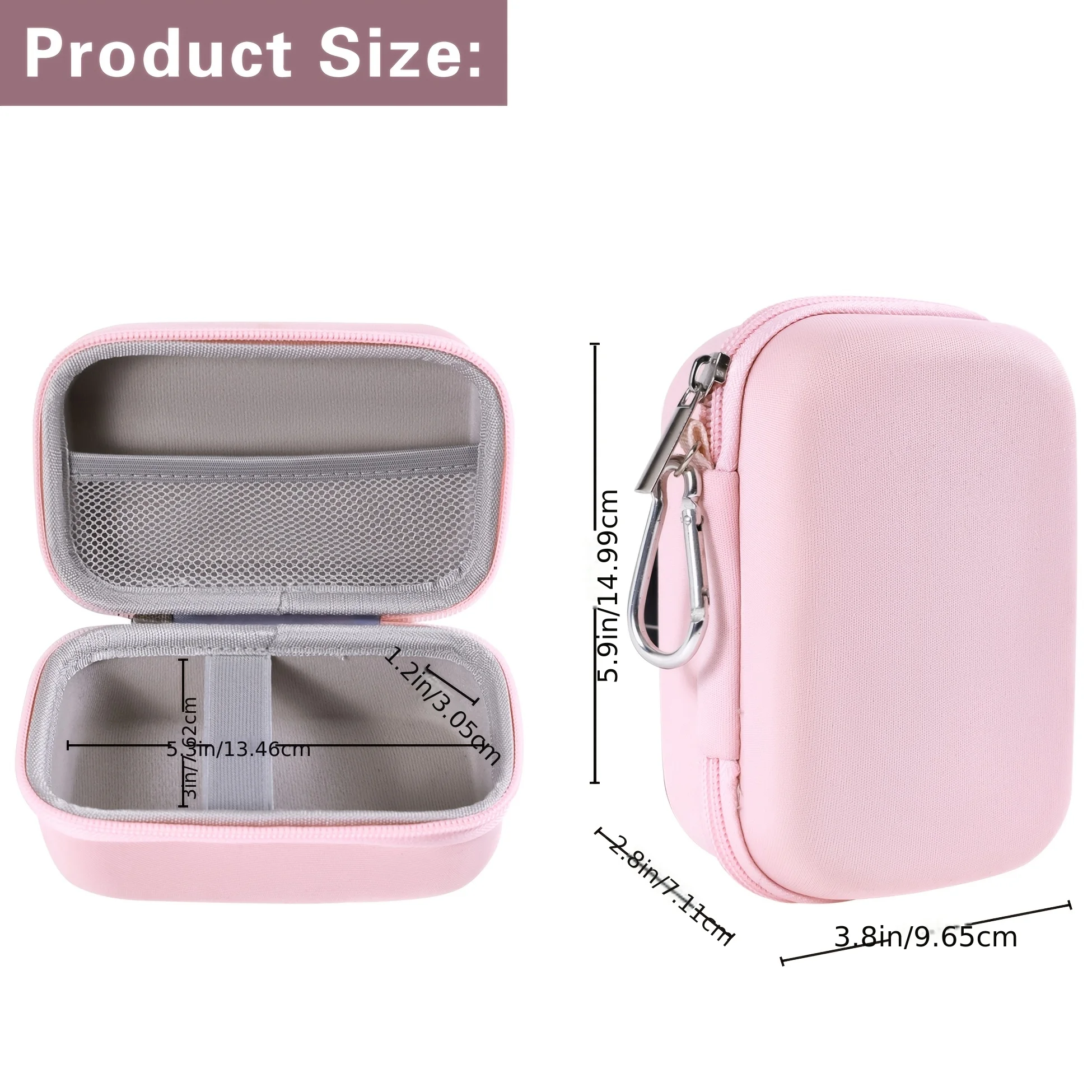 Compact Digital Camera Case Hard EVA Travel Storage Bag Shockproof Protective Carrying Pouch with Mesh Pocket for Outdoor Travel image 5