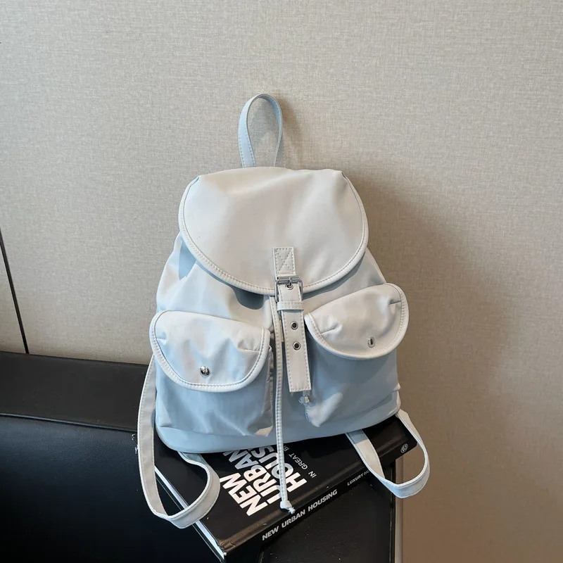 Large Capacity Multi Pocket Wear-resistant Backpack for Women New Casual Fashion Travel Bag Simple Lightweight Student Schoolbag