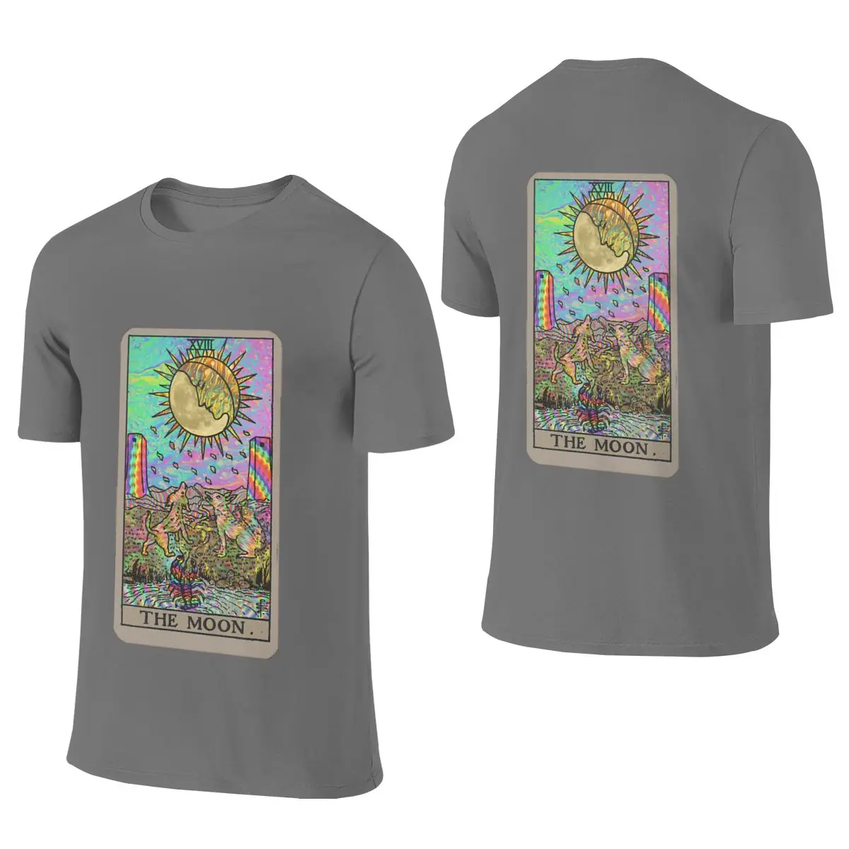 Psychadelic Tarot- The Moon Sports Reversible T-shirt Japanese Street Original Shirt