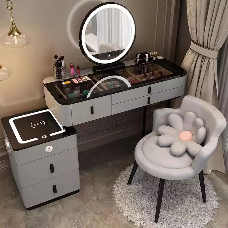 Modern Furniture Bedroom Dresser Adjustable Dresser With Mirror For Bedroom Makeup Dressing Table With Led