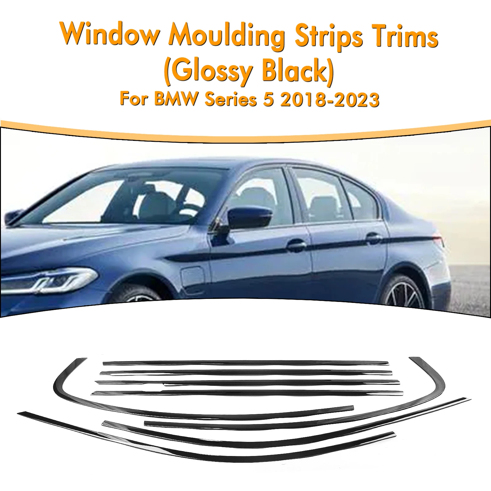 

Накладка на оконную рамку (наклейка) для BMW 5 серии G30 Short Axis 2018-2023