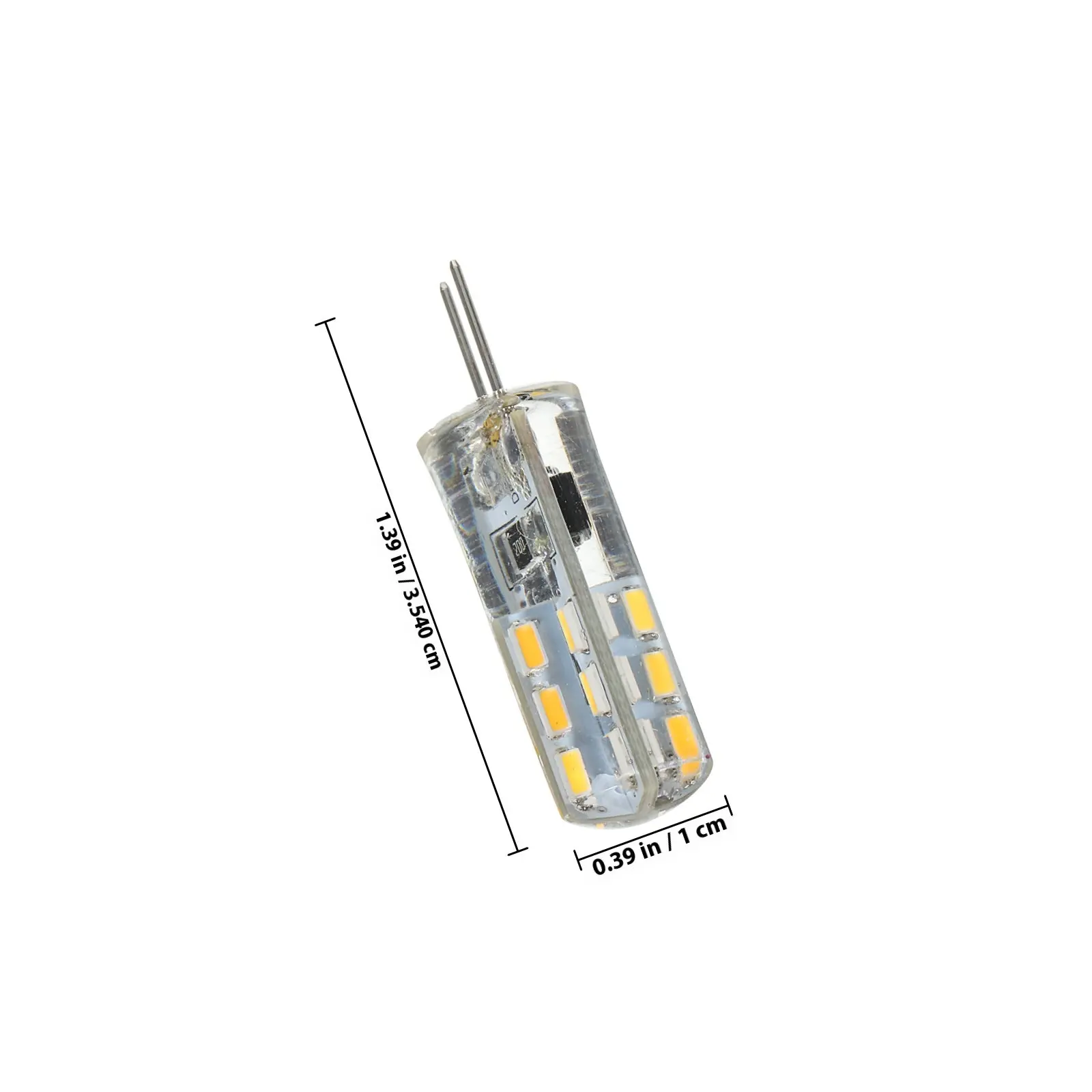10Pcs 2W G4 12V 3014 Smd LED Lamps 2600-2900k Warm White 100 Lumens Energy Saving Simple Replace Leorx G4 LED Bulb 12V