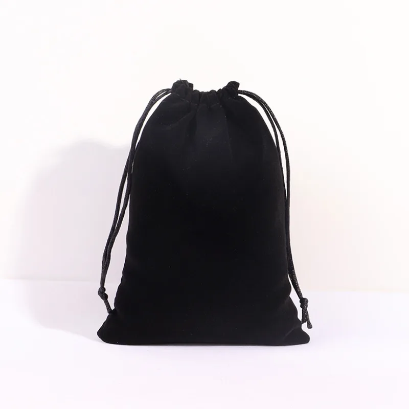 

NIMAI Black Velvet Jewelry Gift Pouch for Stainless Steel Rings with Drawstring