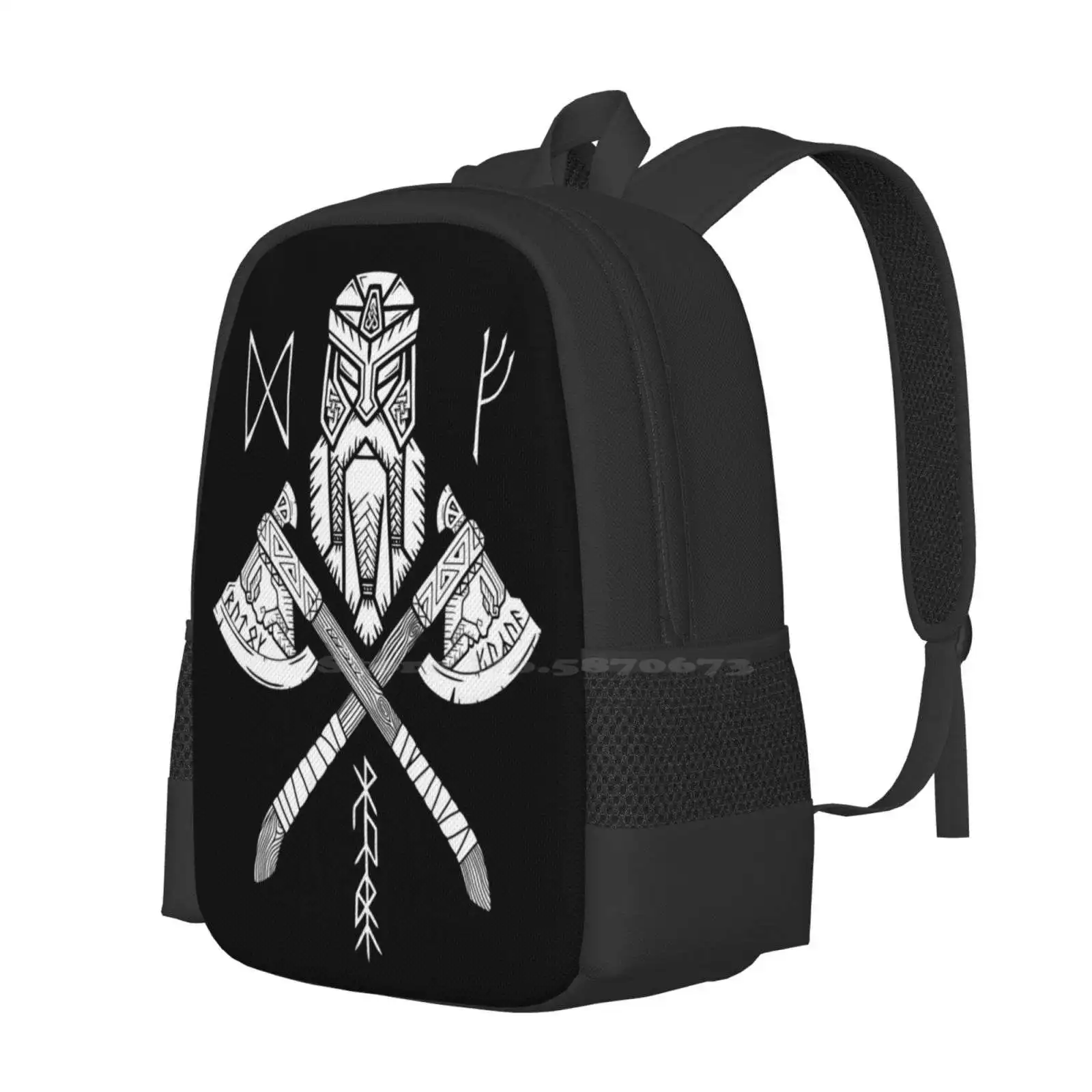 The Axes Of The Dwarves Hot Sale Schoolbag Backpack Fashion Bags Dnd Dragons Dwarves Dwarf Axe Norse Mythology Fantasy Nerd