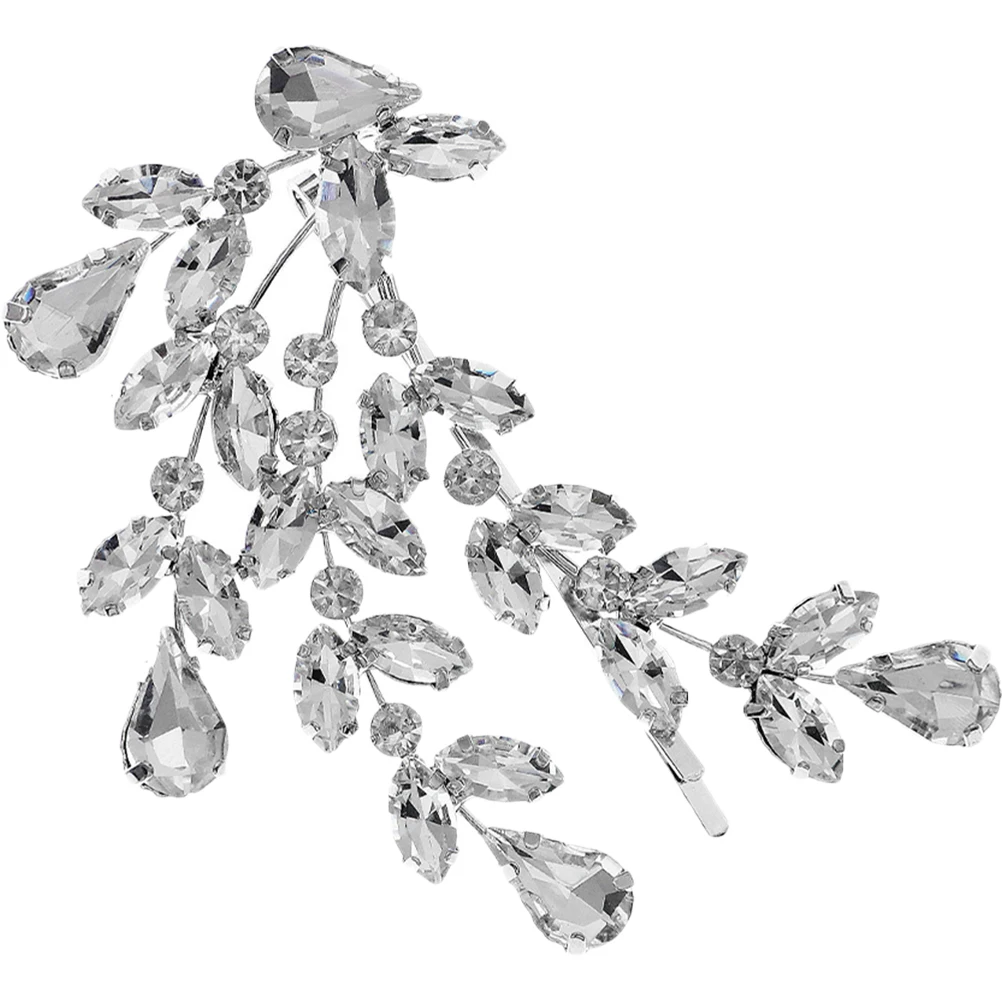 

Side Clips Hairpin Rhinestone Crystal Hair Accessories Women Girls Bride Barrette Zinc Alloy Hair Care Styling Tool