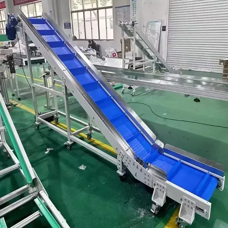 Small Power Stainless Steel Rubber Conveyor Belt Systems Industrial Incline Belt Conveyor Machine Belt Conveyors