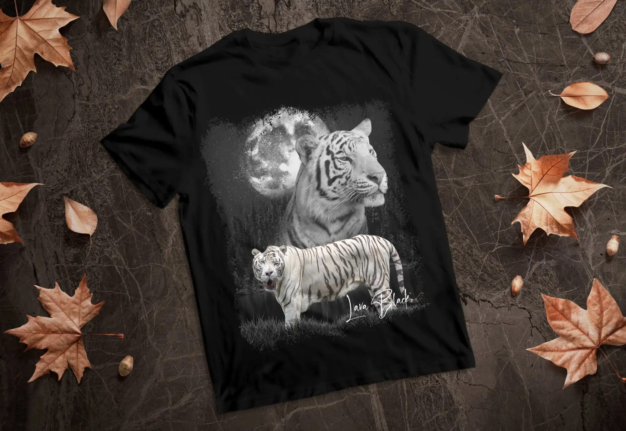 

Tiger Moon T Shirt Illustration Jungle National Park