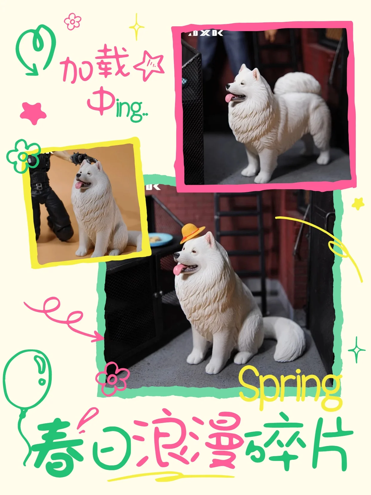 In Stock JXK143 1/6 Scale Simulated Pet Dog Model Cute Pets Scene Decoration Accessories Fit 12'' Action Figure For Fans Gift