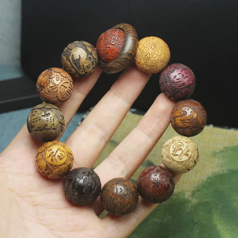 Vietnam Burmese Wooden Charm Beads Stretch Bracelets Buddhism Prayer Tibetan Buddha Bracelet For Women And Men lover\'s Jewelry