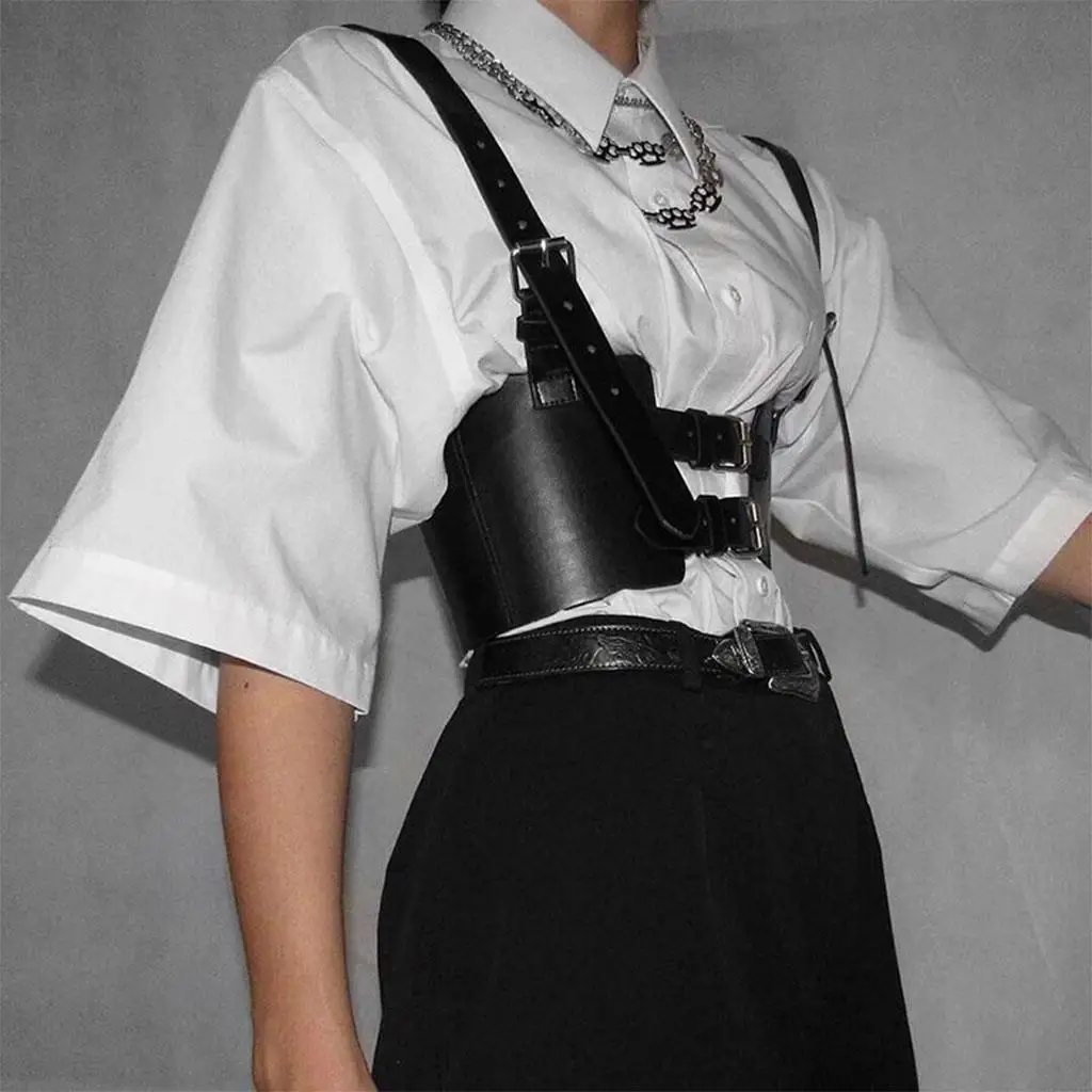 Ceinture réglable en cuir PU pour femmes, ceinture punk pour robes, cosplay, fête de mariage