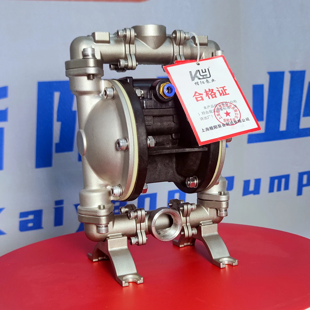 One Inch 4000L Stainless Steel 304 Pneumatic Double Diaphragm Pump PTFE Diaphragm for Automotive Industry Liquids Containing