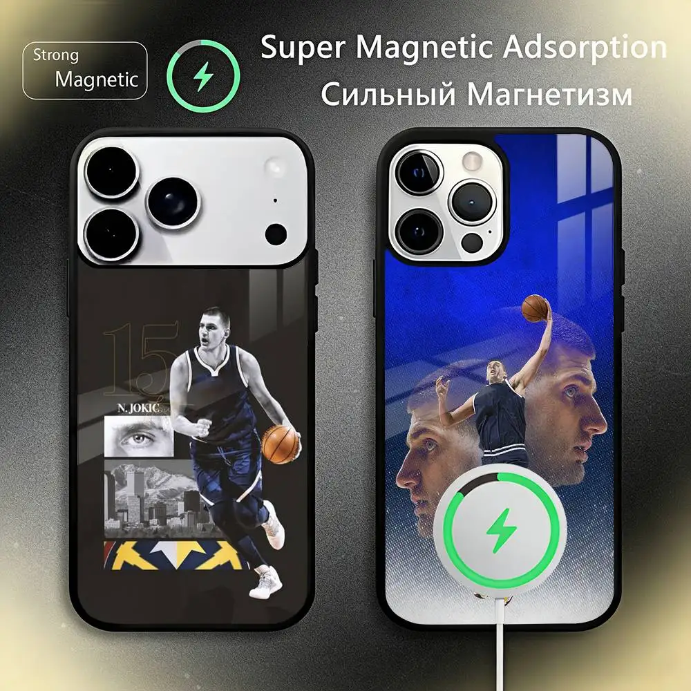 

Basketball N-Nikola J-Jokic Phone Case For iPhone17,16,15,14,13,12,11 Plus,Pro Max For Magsafe Wireless Charging