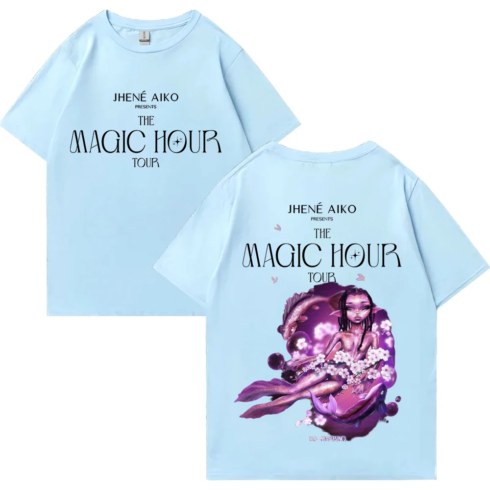 Jhene Aiko The Magic Hour 2024 Tour T-Shirt Harajuku Hip Hop Men Women Short Sleeve T Shirt for Fans Gift