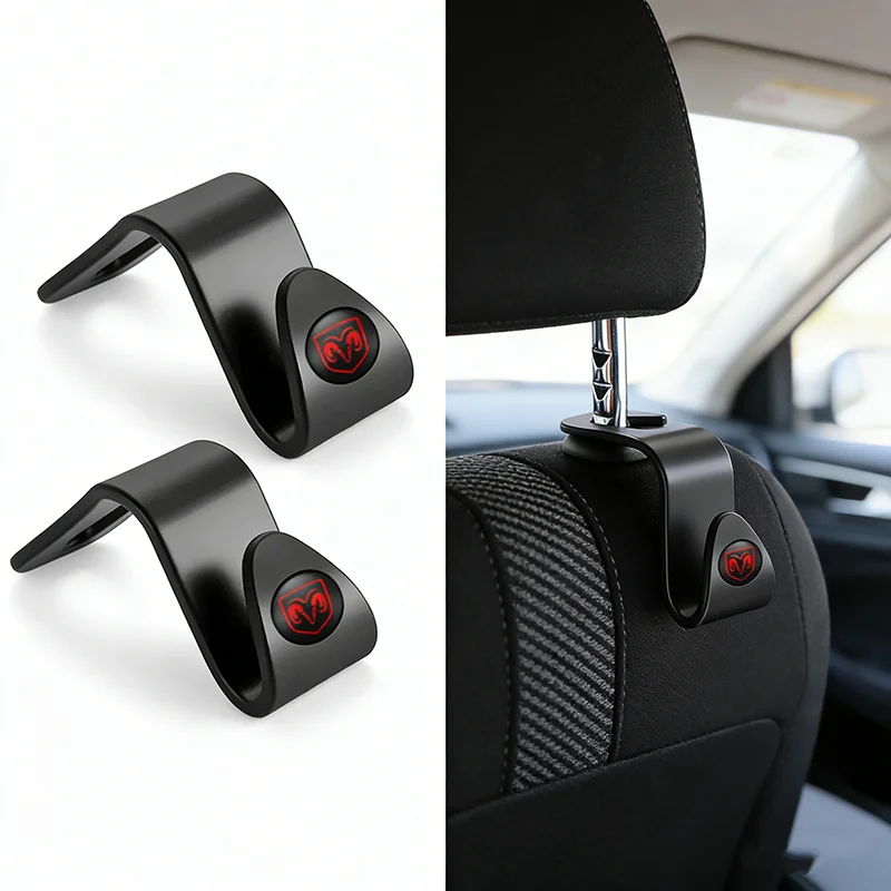 Ganchos para coche, soporte oculto para reposacabezas del asiento trasero del vehículo, organizador para Dodge Caliber Durango Charger RAM 1500 Challenger Viper