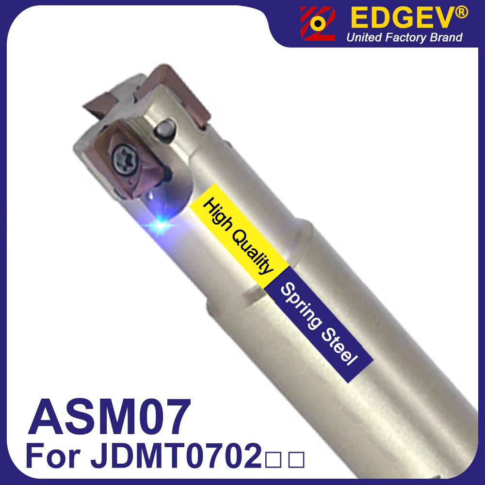 

ASM07 C8/10/12/16/17 small diameter milling cutter bar spring steel straight shank endmill rod for JDMT 070208 indexable insert