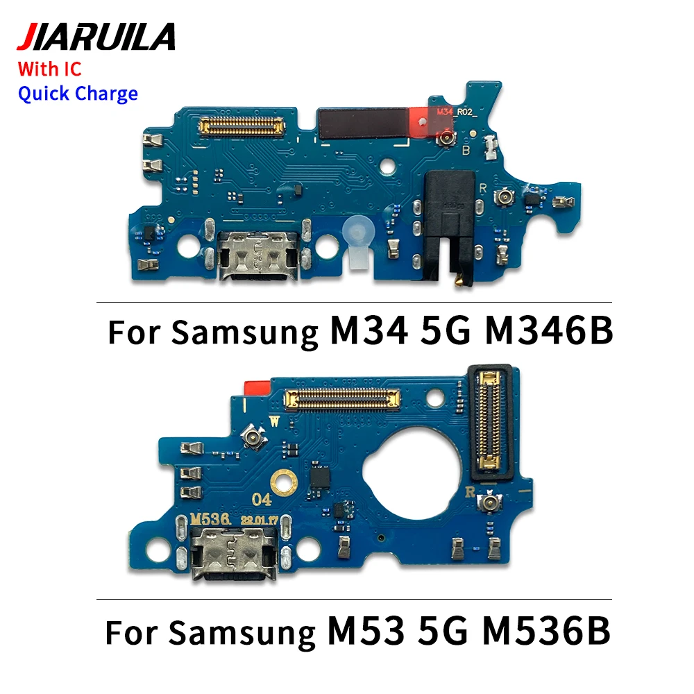 NEW Tested USB Charger Charging Port Dock Connector Microphone Board Flex Cables For Samsung M34 M346 M346B M53 5G M536 M536B