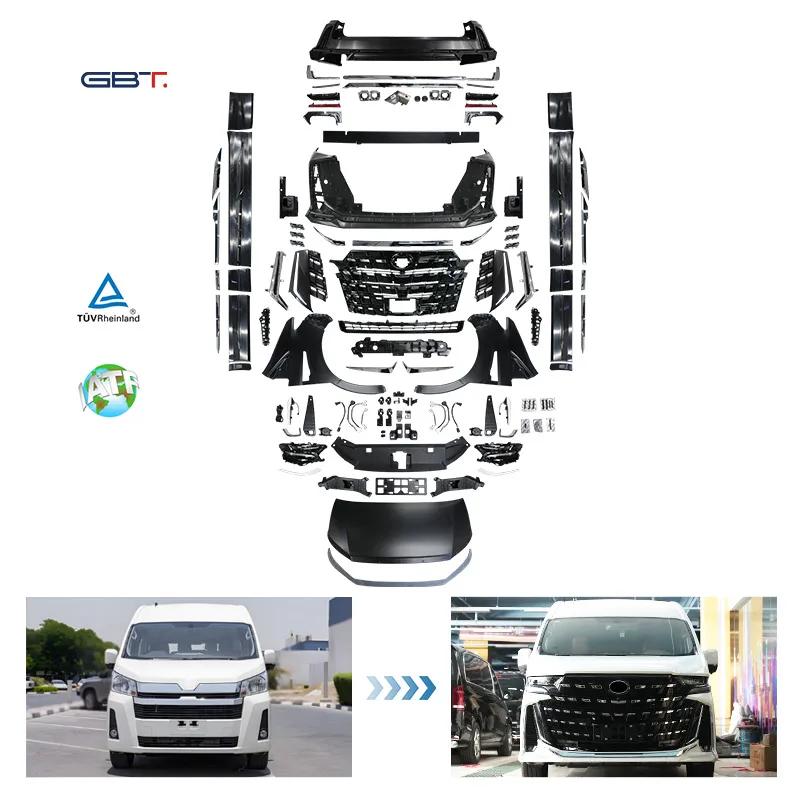 

ZAIQU 2025 New Arrival Hiace Upgrade 40 ARF Model Exterior Bumper Headlight for 2019-2023 Hiace 300 Model Conversion Kit