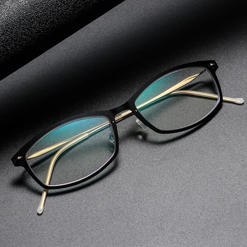 

Denmark Brand Ultra-light Glasses Small Square Titanium Prescription Frame Women Screwless 6512 Eyeglasses Blue Light Spectacles